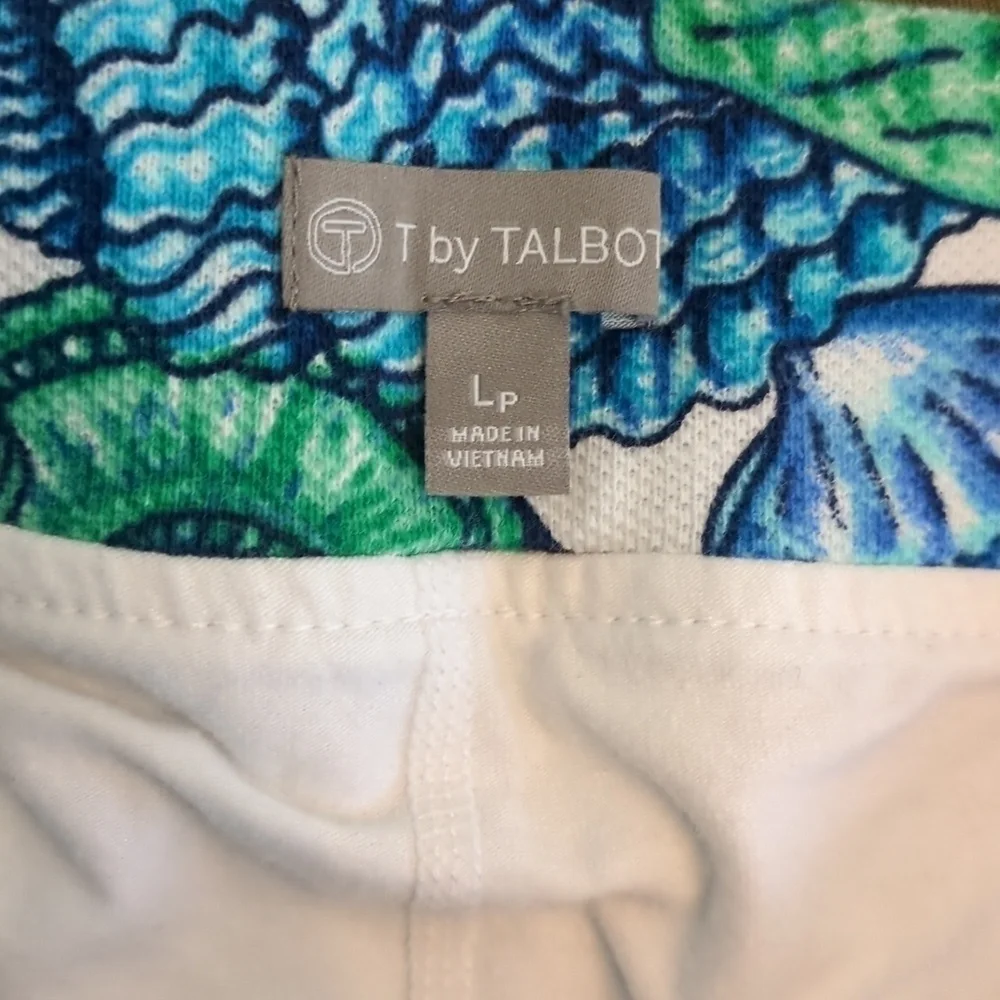 Talbots Ocean Shells Picque skort Summer Outdoor Activities Vibrant Colors Sz LP